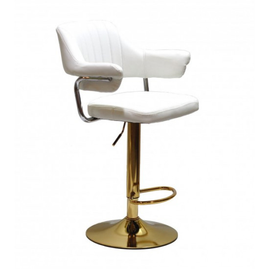 Bar stool on an adjustable base Onder Metal JEFF EK white BAR GD - BASE