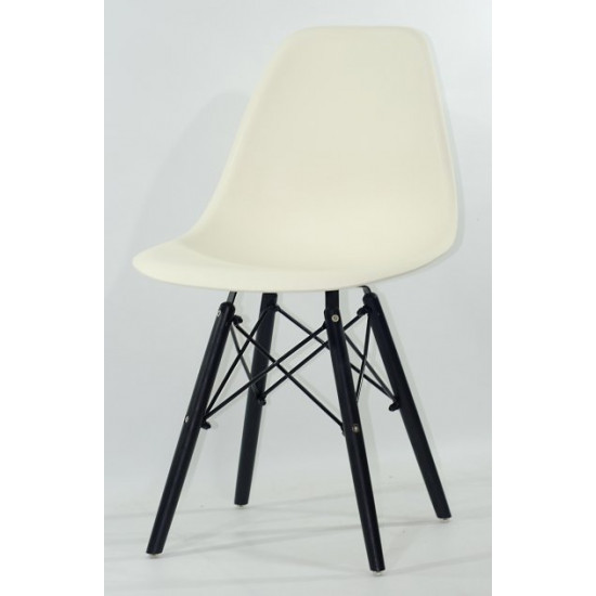 Dining chair Onder Metal NIK milky 56 BK