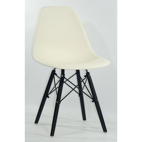 Dining chair Onder Metal NIK milky 56 BK