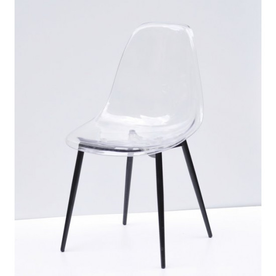 Dining chair Onder Metal NIK transparent METAL - BK