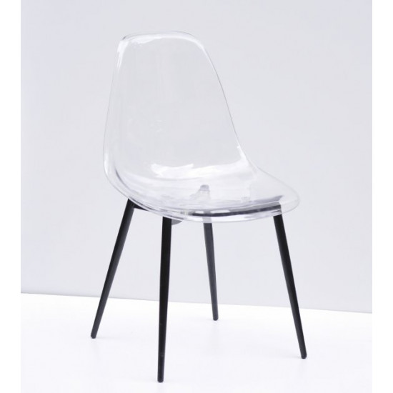 Dining chair Onder Metal NIK transparent METAL - BK