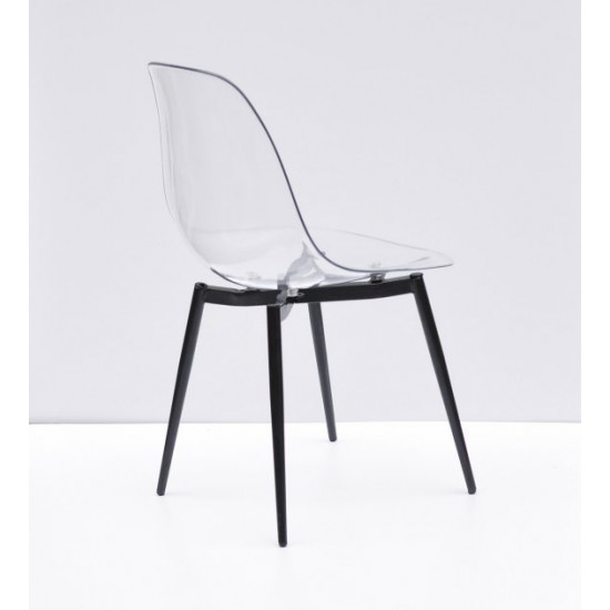 Dining chair Onder Metal NIK transparent METAL - BK