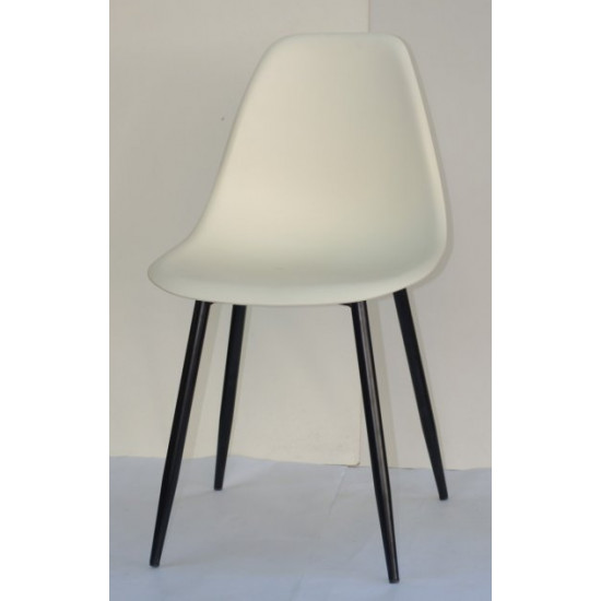 Dining chair Onder Metal NIK milky 56 METAL - BK