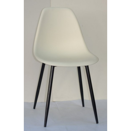 Dining chair Onder Metal NIK milky 56 METAL - BK