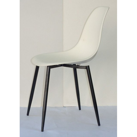 Dining chair Onder Metal NIK milky 56 METAL - BK