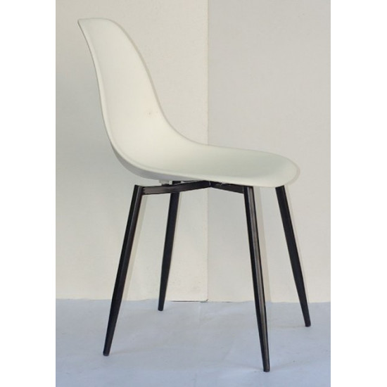 Dining chair Onder Metal NIK milky 56 METAL - BK