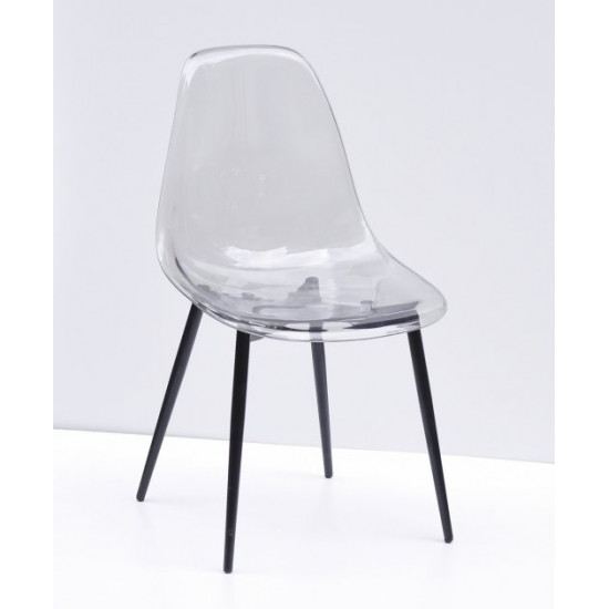 Dining chair Onder Metal NIK smoky METAL - BK