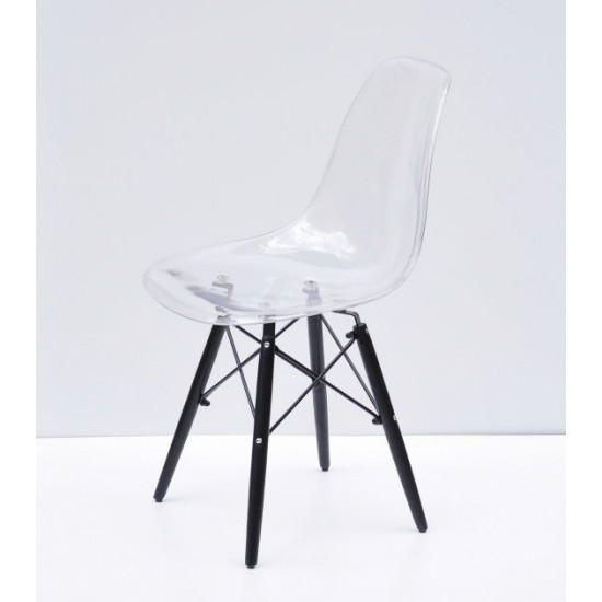 Dining chair Onder Metal NIK transparent BK