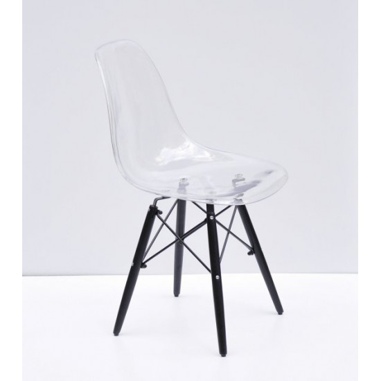 Dining chair Onder Metal NIK transparent BK