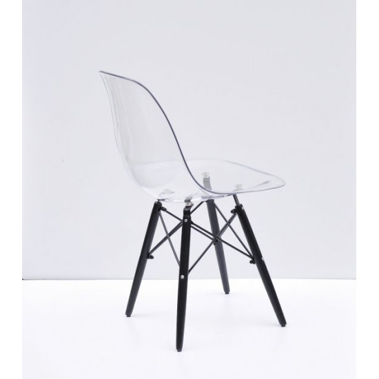 Dining chair Onder Metal NIK transparent BK