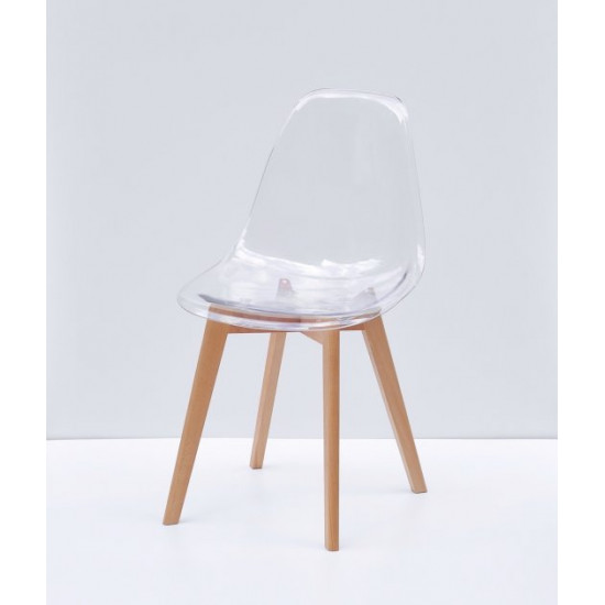 Dining chair Onder Metal NIK transparent D