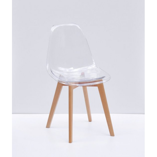 Dining chair Onder Metal NIK transparent D