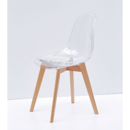 Dining chair Onder Metal NIK transparent D