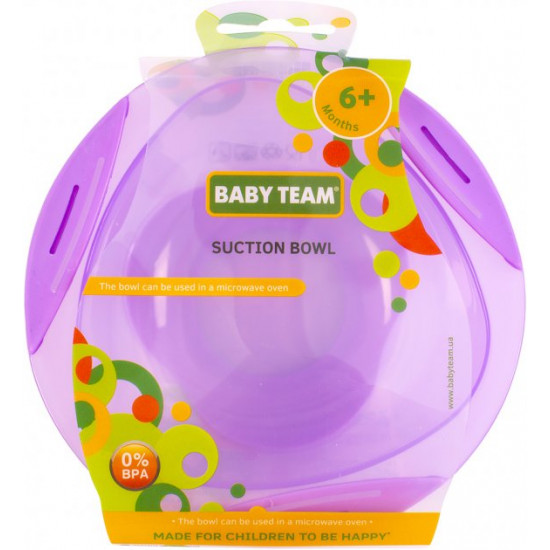 Baby Team plate with suction cup Violet (6004_violet)