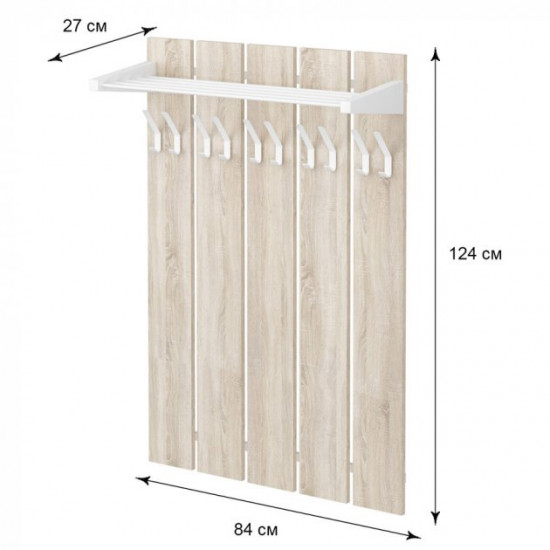 Hallway furniture set Fenster Kartel 2 White chipboard Sonoma Oak