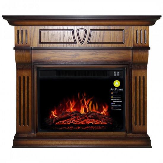 Electric fireplace with portal ArtiFlame BEETHOVEN AF23 OAK ANTIQUE