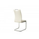 Chair for kitchen, cafe, bar artificial leather + chrome steel S-110 Vetro Mebel white