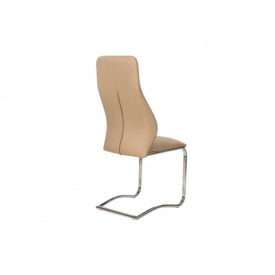 Chair for kitchen, cafe, bar artificial leather + fabric + metal S-103 Vetro Mebel beige