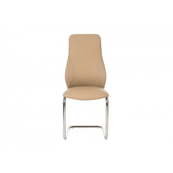 Chair for kitchen, cafe, bar artificial leather + fabric + metal S-103 Vetro Mebel beige