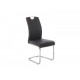 Chair for kitchen, cafe, bar artificial leather + chrome steel S-110 Vetro Mebel gray