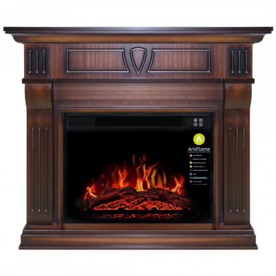 Electric fireplace with portal ArtiFlame BEETHOVEN AF23S MAHOGON BROWN ANTIQUE (with sound)