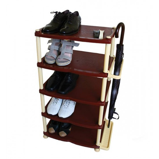 Five-tier shoe rack Efe Plastic MEF-D-02 Brown-beige (BAM004683)