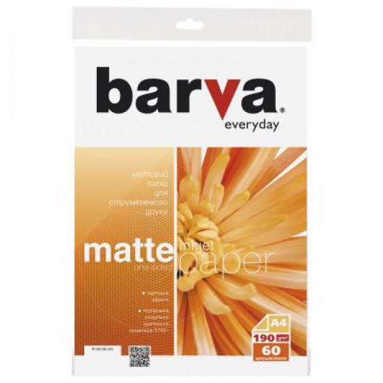  Бумага BARVA A4 Everyday matted 190г 60с (IP-AE190-291)