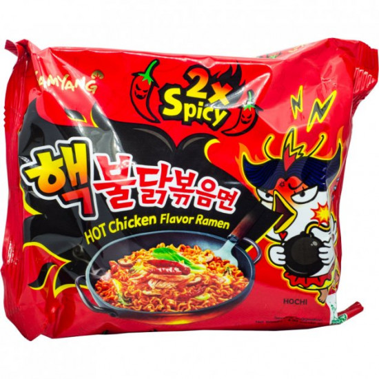  Лапша рамен очень острая Бульдак 2x Spicy Samyang 140г