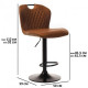 Bar chair artificial leather Vetro Mebel B-102 Brandy