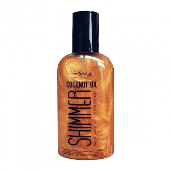 Coconut oil TOP BEAUTY for tanning with shimmer 200 ml (4821000009093) (0092313)