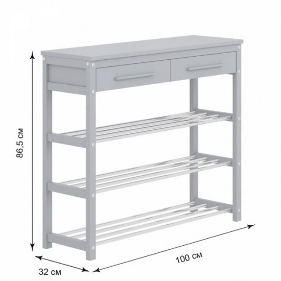  Тумба для обуви Fenster NVD-10 Светло-серая 1000