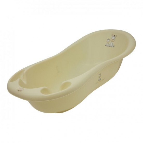 Bathtub for children Maltex Zebra 6708 Beige 100 cm with 2 places for accessories