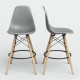  Стул барный Accord Kordo Eames Chair серый 460x420x1080 мм