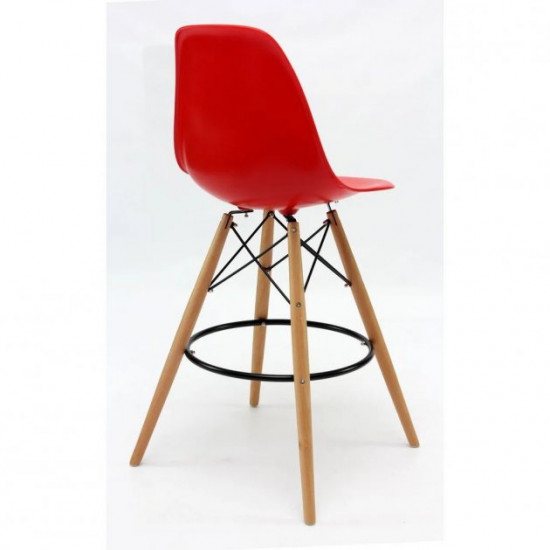  Стул барный Accord Kordo Eames Chair красный 460x420x1080 мм