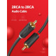  Кабель аудио Ugreen 2RCA to 2RCA 1 м (AV104)