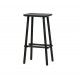 Bar stool XO, Mebelitoff, base metal color - black, seat wood color - black