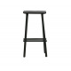 Bar stool XO, Mebelitoff, base metal color - black, seat wood color - black