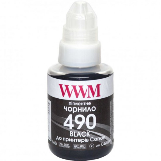 Ink for Canon PIXMA G3411 WWM 490 Black 140g C490BP