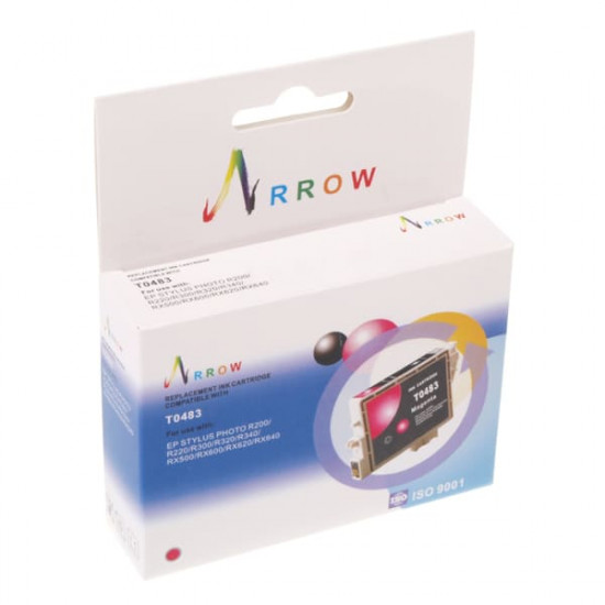 Cartridge for Epson Stylus Photo RX500 Arrow Magenta A-T0483