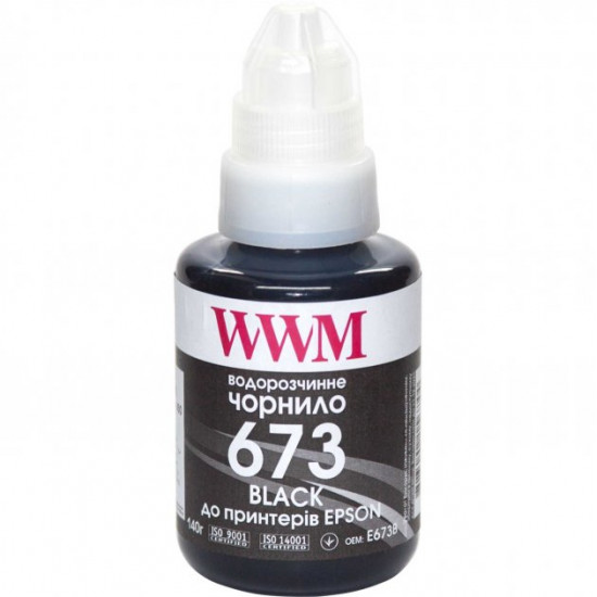 Ink for Epson L805 WWM 673 Black 140g E673B