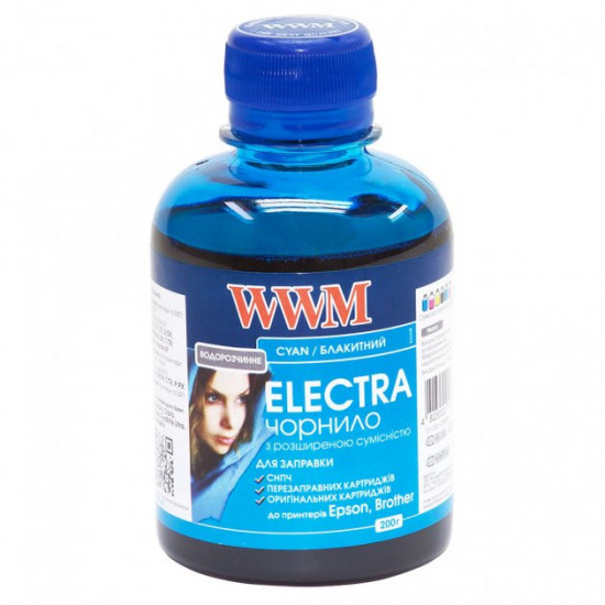 Ink for Epson WorkForce WF-3720 WWM ELECTRA Cyan 200g EU/C