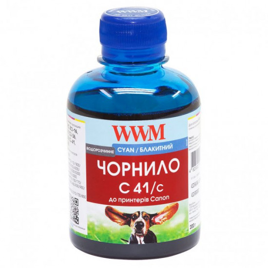  Чернила для Canon 41 CL-41 0617B025 WWM C41 Cyan 200г C41/C