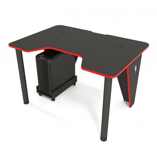 Gaming desk ZEUS IVAR-1400, black/red