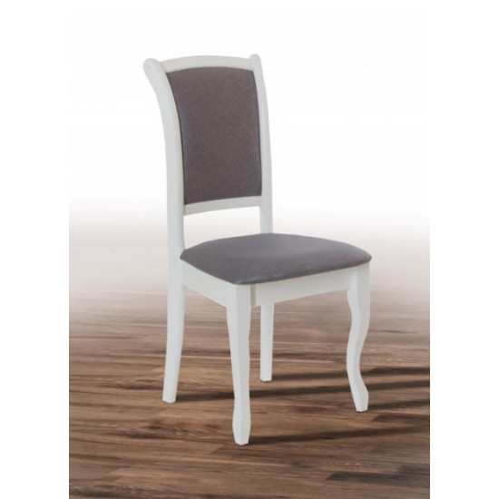 Dining chair for the living room/kitchen made of natural wood + fabric Lord Mix Furniture White