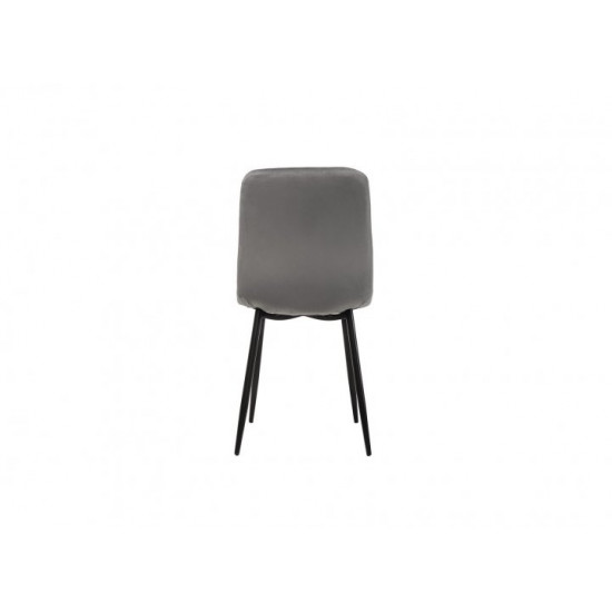 Soft kitchen chair with metal legs Vetro VT-N-42 corduroy color gray