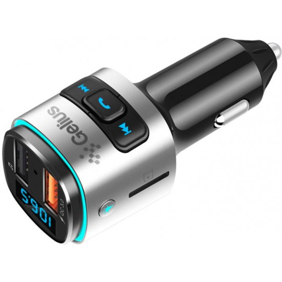 FM transmitter Gelius Pro RGB-QC GP-FMT040 Black/Silver (2099900784835)