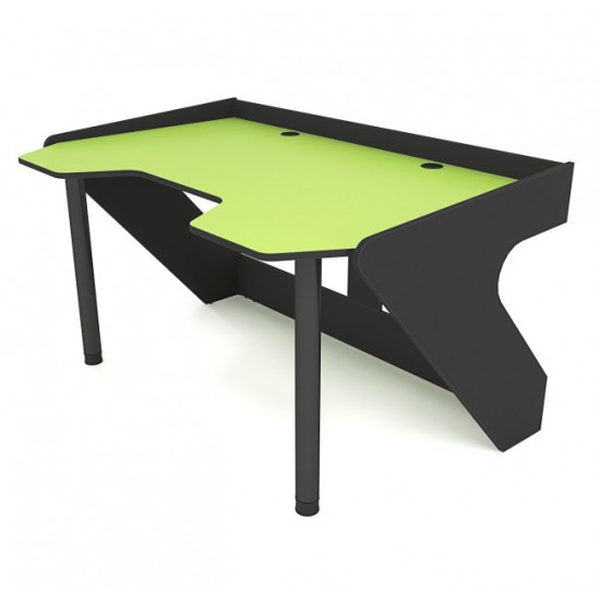 Ergonomic gaming desk Geroy Zeus green+black