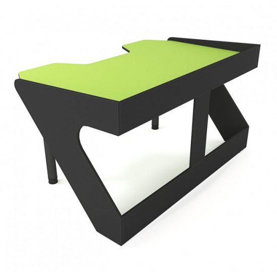 Ergonomic gaming desk Geroy Zeus green+black