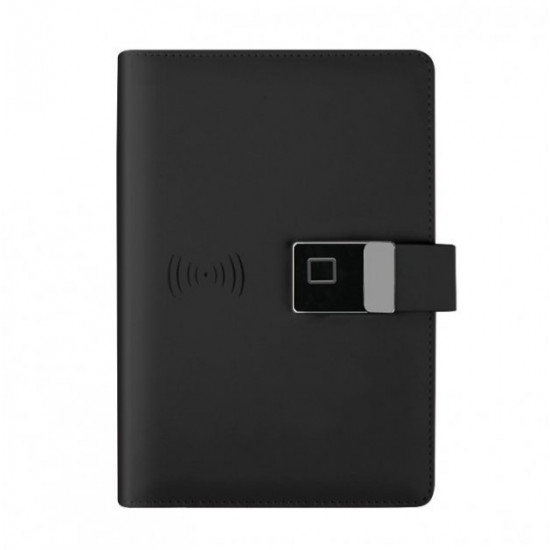 Reusable notepad with Touch ID Lockbook with wireless charging and USB flash drive