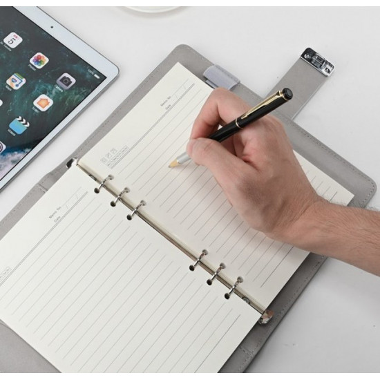 Reusable notepad with Touch ID Lockbook with wireless charging and USB flash drive